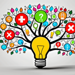 **

A mind map with colorful branches extending from a central topic of "Effective Learning."  Include visual icons on the branches representing key concepts: books, a lightbulb (for ideas), a question mark (for inquiry), and people (for collaboration).  The background should be a bright, encouraging study space.  Emphasis on vibrant colors and clear connections between ideas.

**